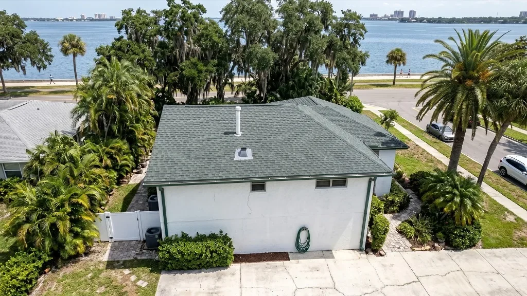 305UGC South Tampa waterfront forest green shingle roof