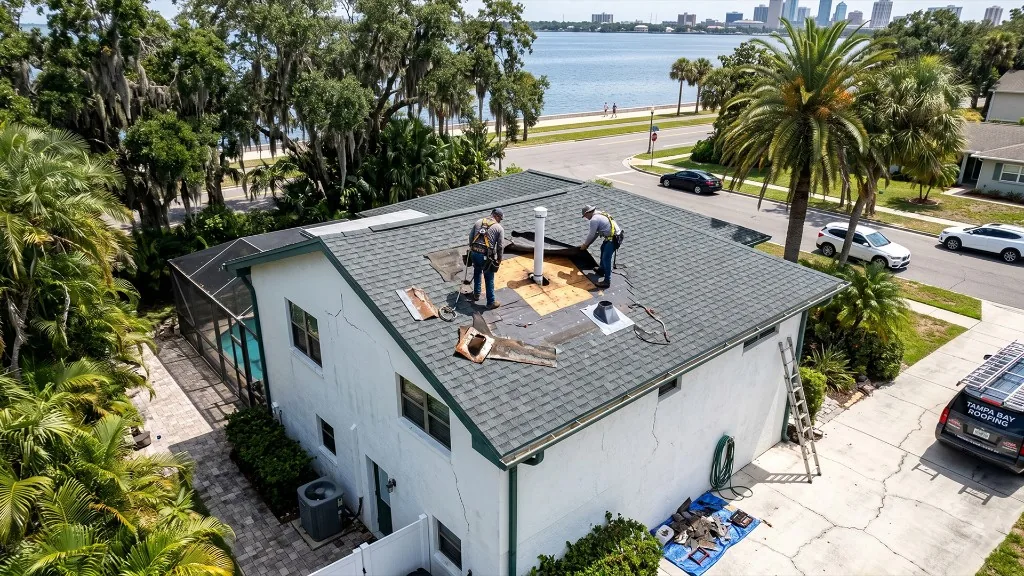 305UGC South Tampa waterfront roof work in progress
